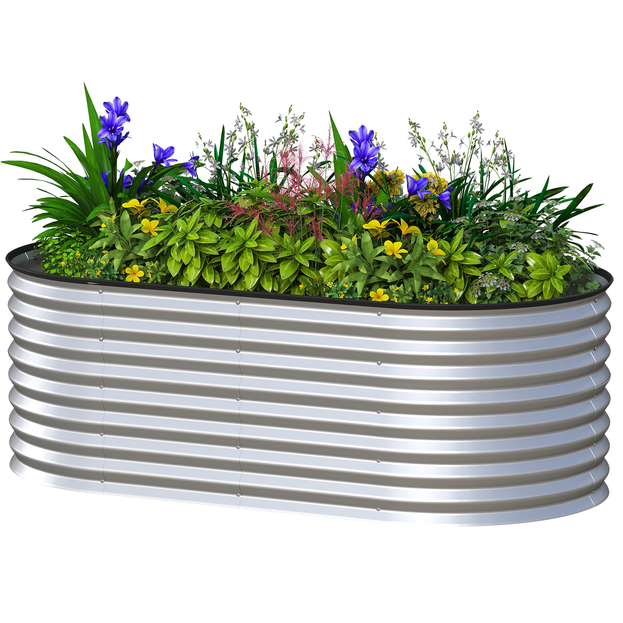 Galvanized Raised Garden Bed — 5′×2.5′, 2′ Deep
