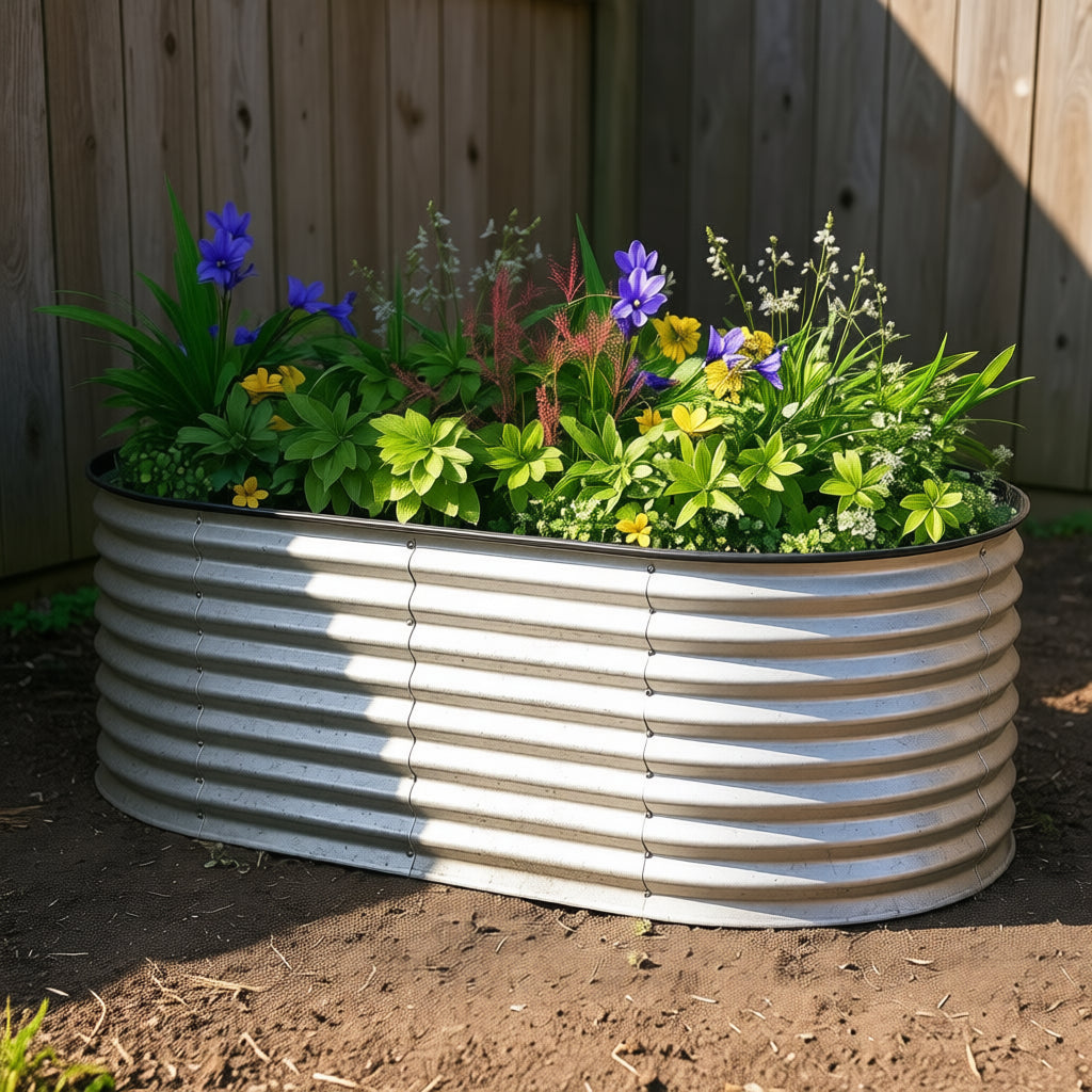 Galvanized Raised Garden Bed — 5′×2.5′, 2′ Deep